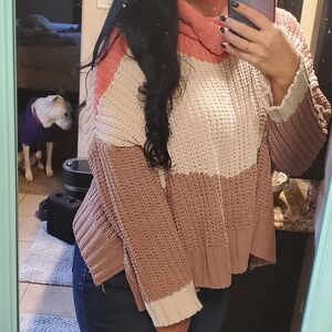 POL Neopolitan Knit Turtleneck Sweater